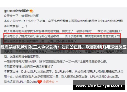 魏震禁赛风波引发三大争议剖析：处罚公正性、联赛影响力与球迷反应