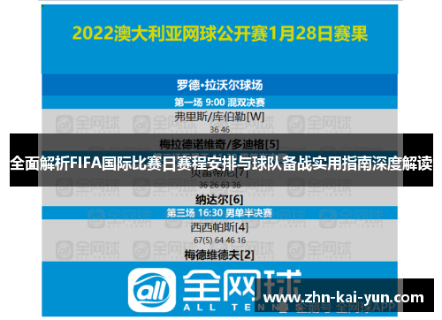 全面解析FIFA国际比赛日赛程安排与球队备战实用指南深度解读 全面解析FIFA国际比赛日赛程安排与球队备战实用指南深度解读